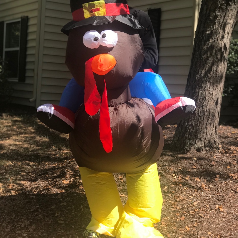 Turkey Rider Inflatable Halloween Outfit Costume